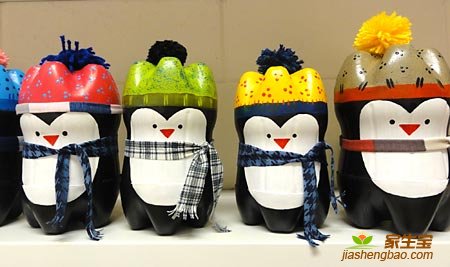 Забавные пингвины из пластиковых бутылок